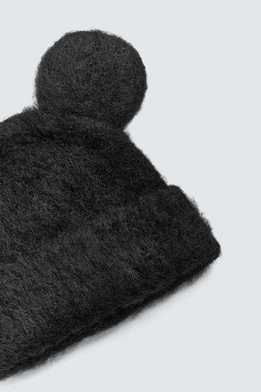 BONNET EN MAILLE OREILLES MICKEY MOUSE HARRY LAMBERT FOR ZARA X DISNEY - Noir de Zara - Image 1