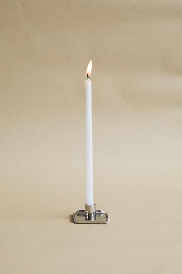 STAINLESS STEEL CANDLEHOLDER - Silver by Zara