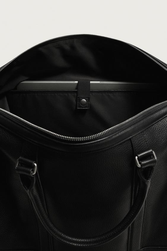 SAC DE VOYAGE CUIR - Noir de Zara - Image 8