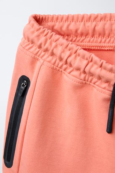SPORTY INTERLOCK BERMUDA SHORTS - Coral by Zara - Image 2