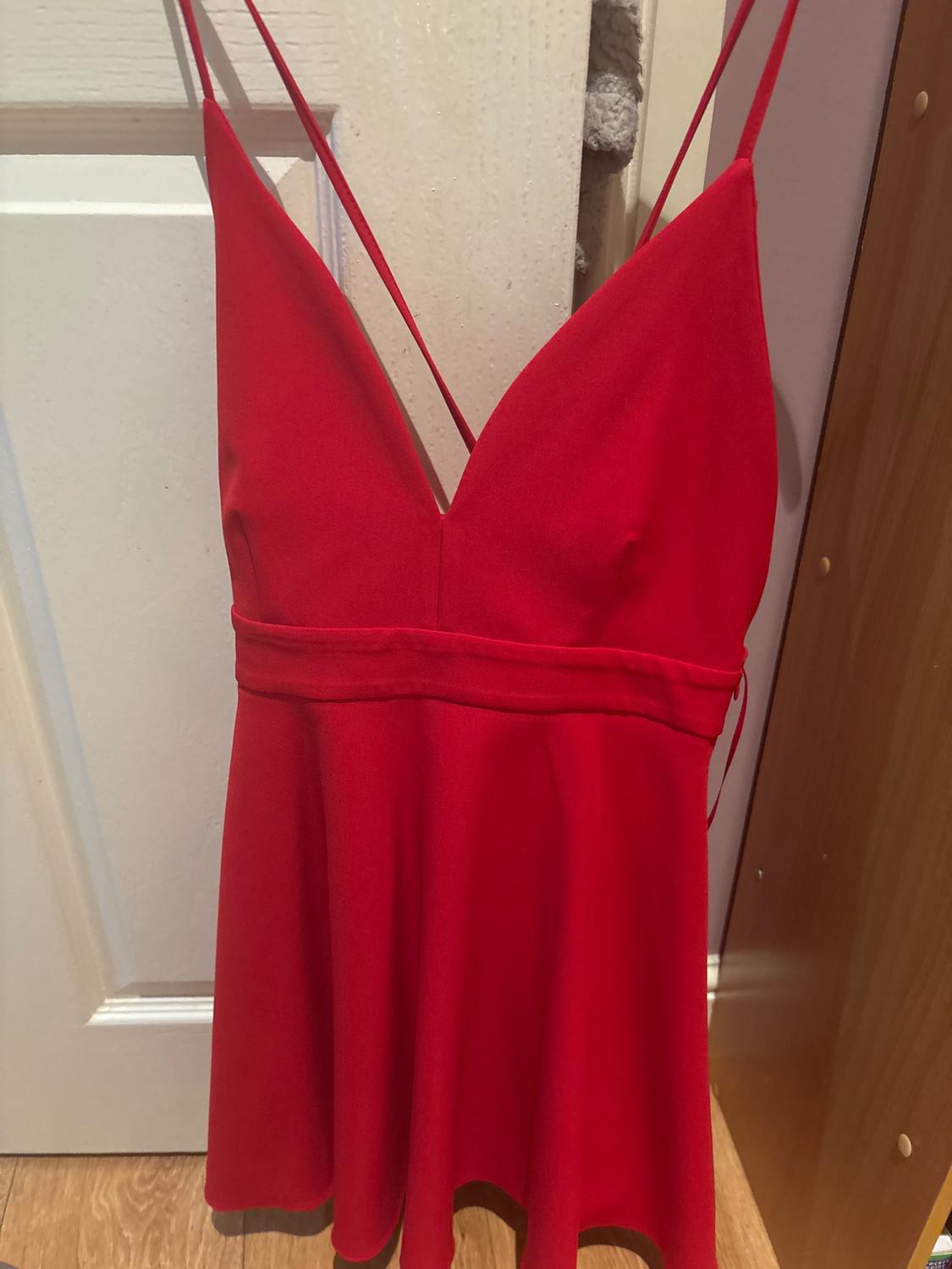 MINI DRESS WITH BACK RHINESTONE BOW - Image 3