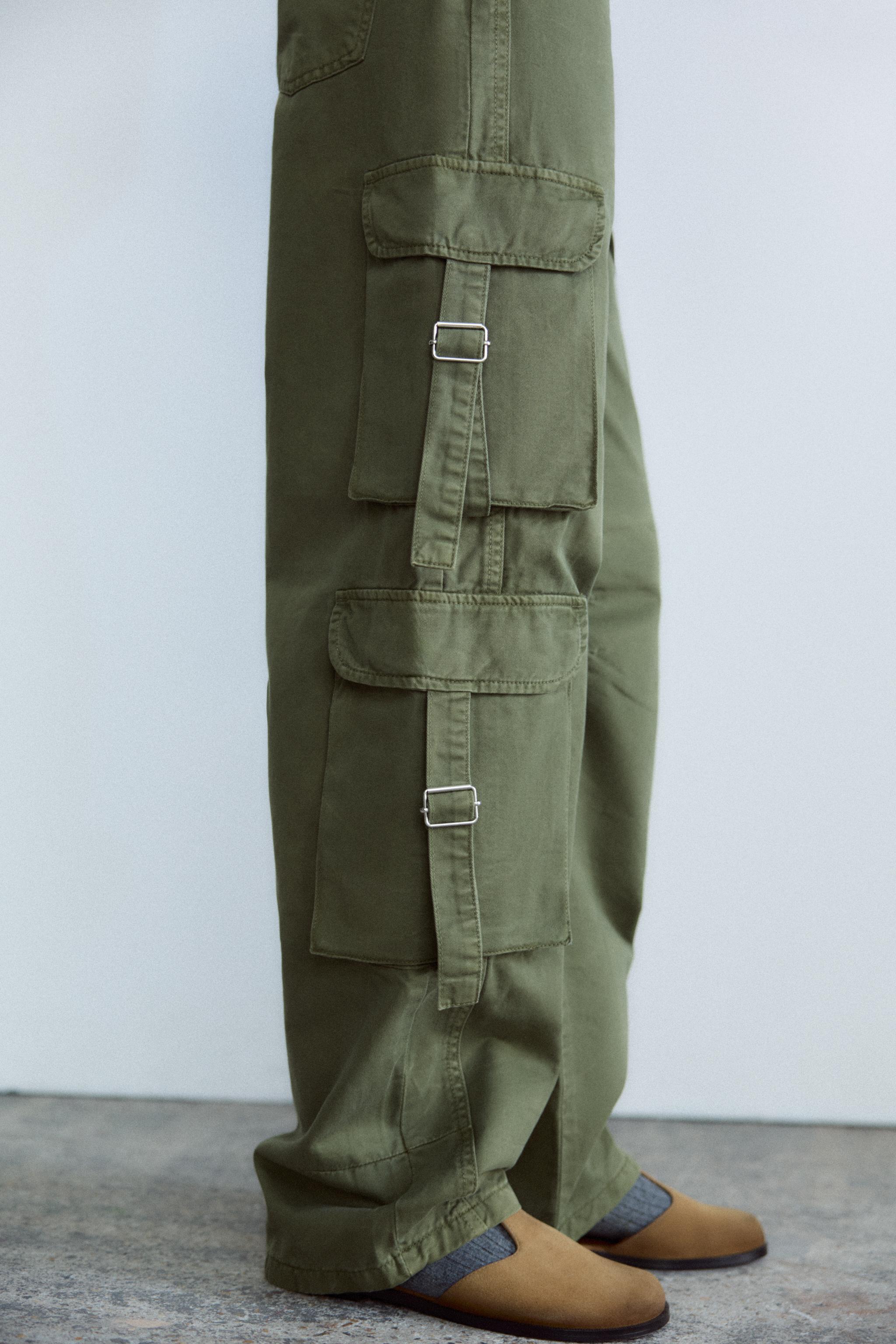 TRFカーゴパンツ - グリーン | ZARA Japan / 日本
