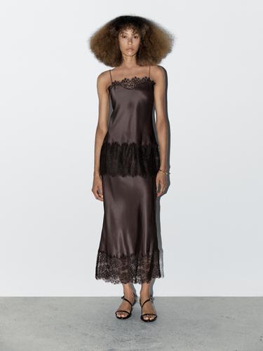 Zara Satin camisole top - STUDIO - Black gold - Image 0