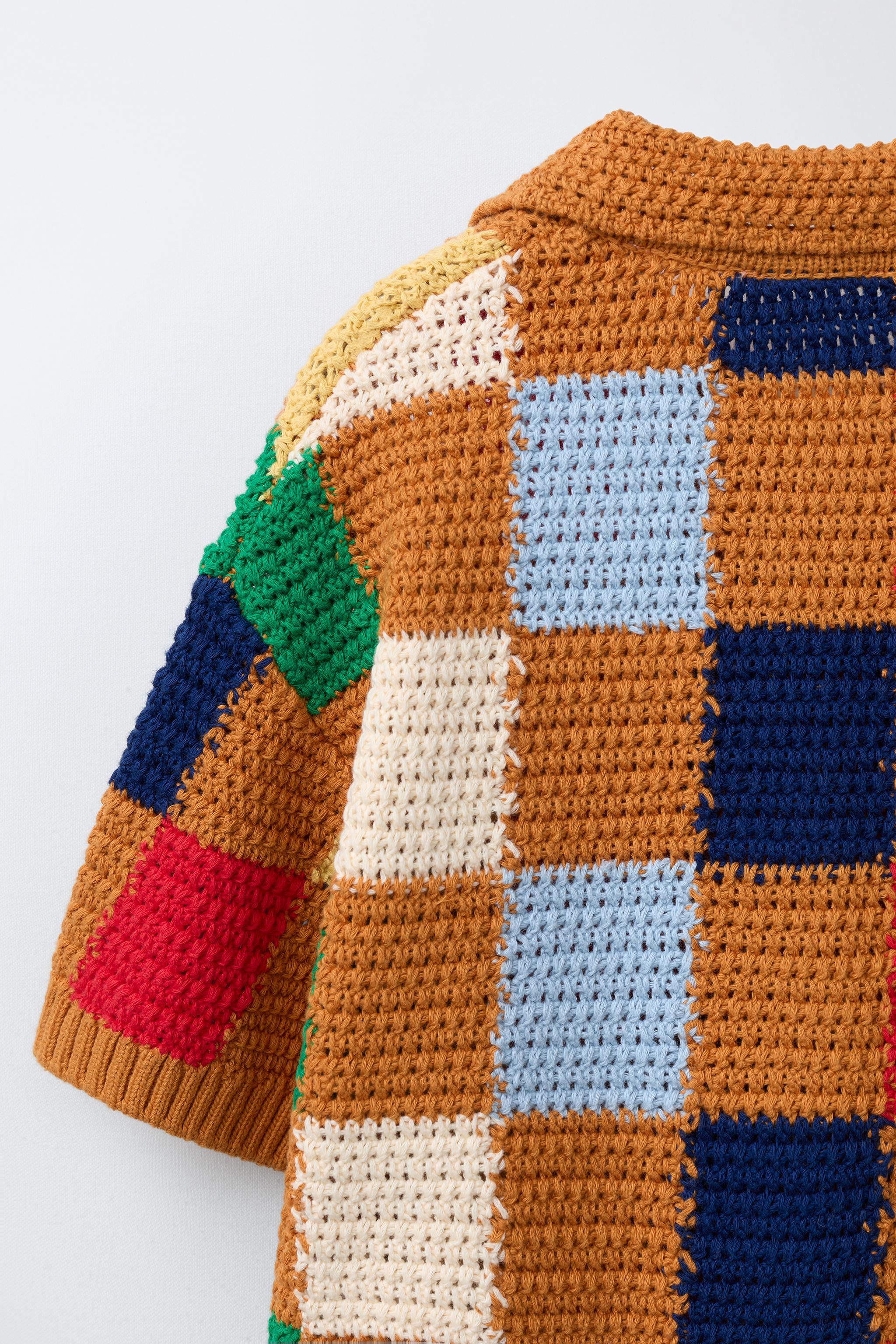 PLAID KNIT SHIRT