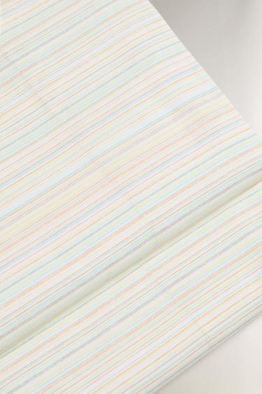 STRIPED FLAT SHEET - Ecru de Zara - Image 4