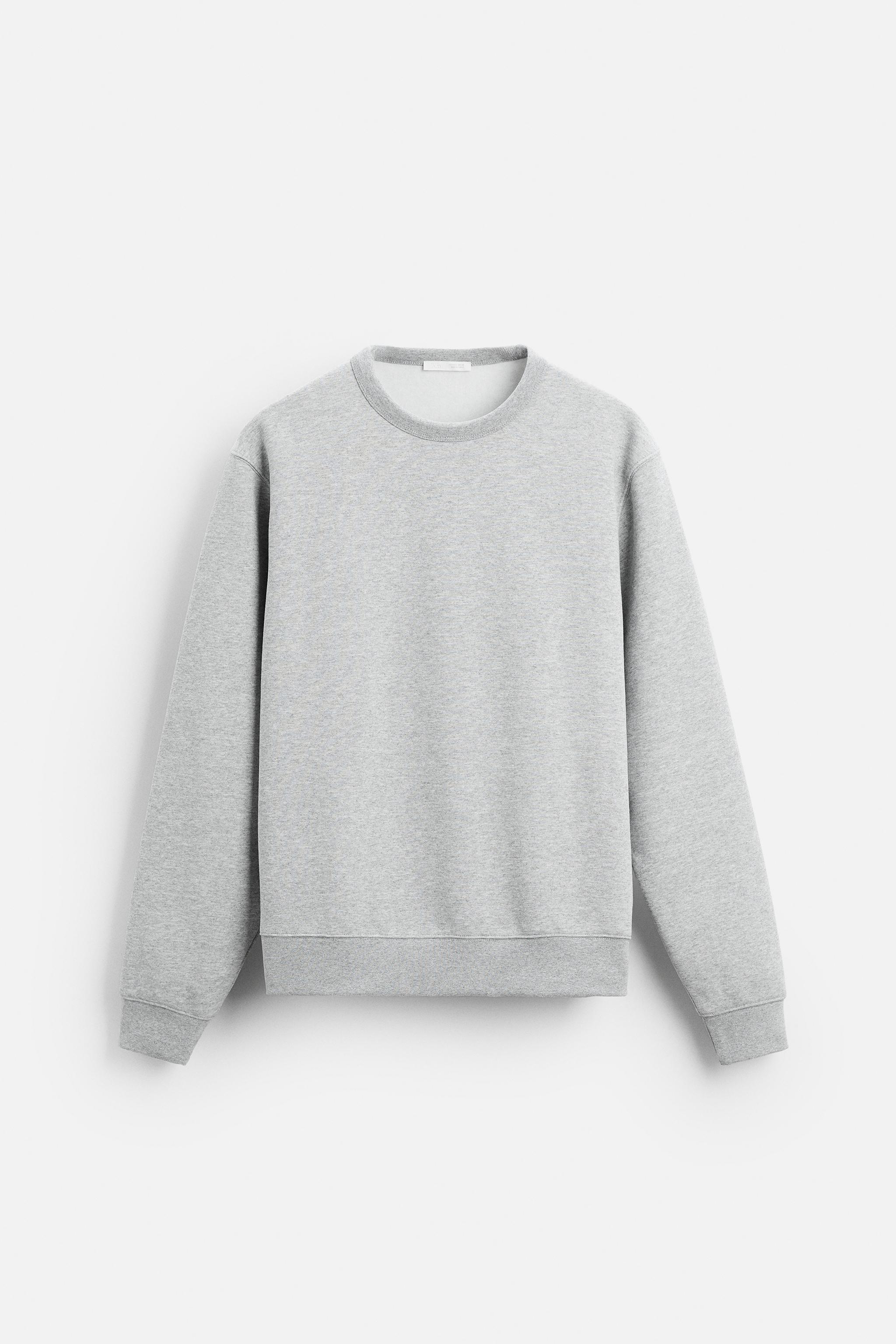 BASIC CREWNECK SWEATSHIRT - Gray marl | ZARA United States