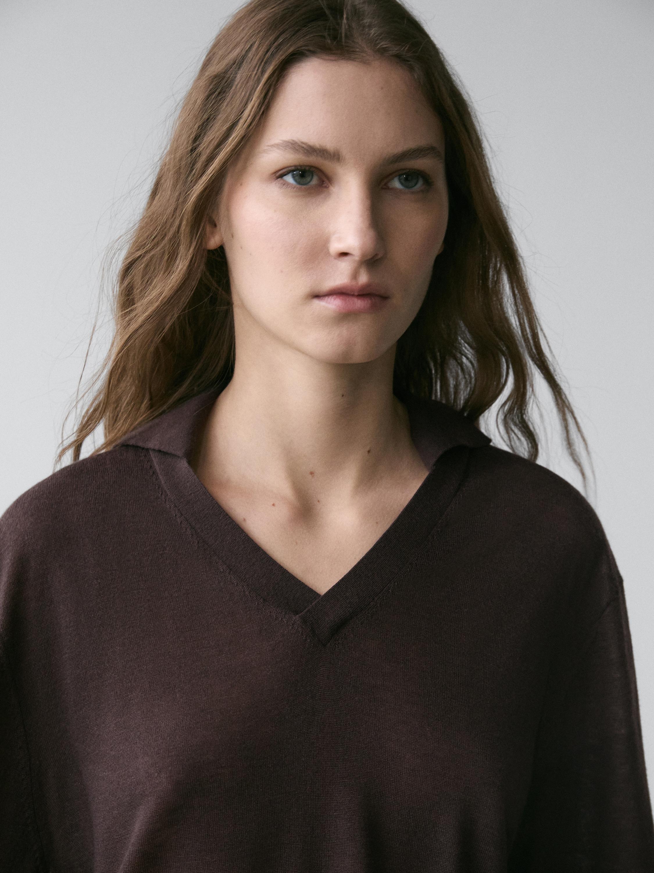 Pull oversize en maille laine et soie