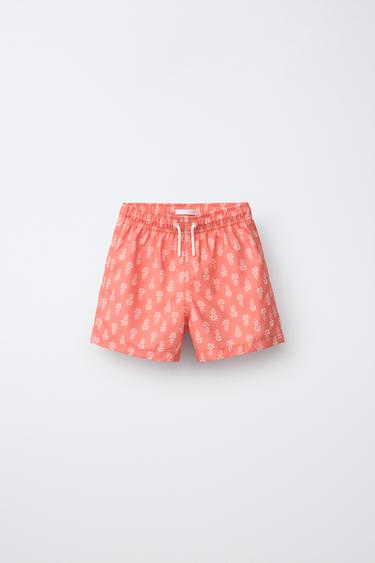 6-14 AÑOS/ BERMUDA BAÑO ESTAMPADO - Coral de Zara