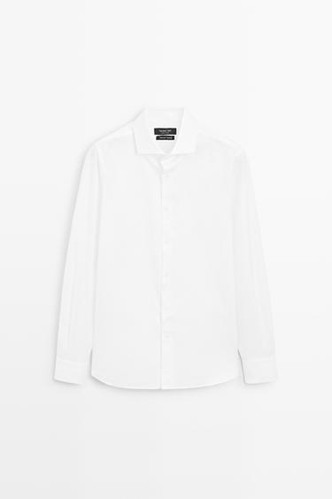 Chemise 100 % coton - Blanc de Zara - Image 0