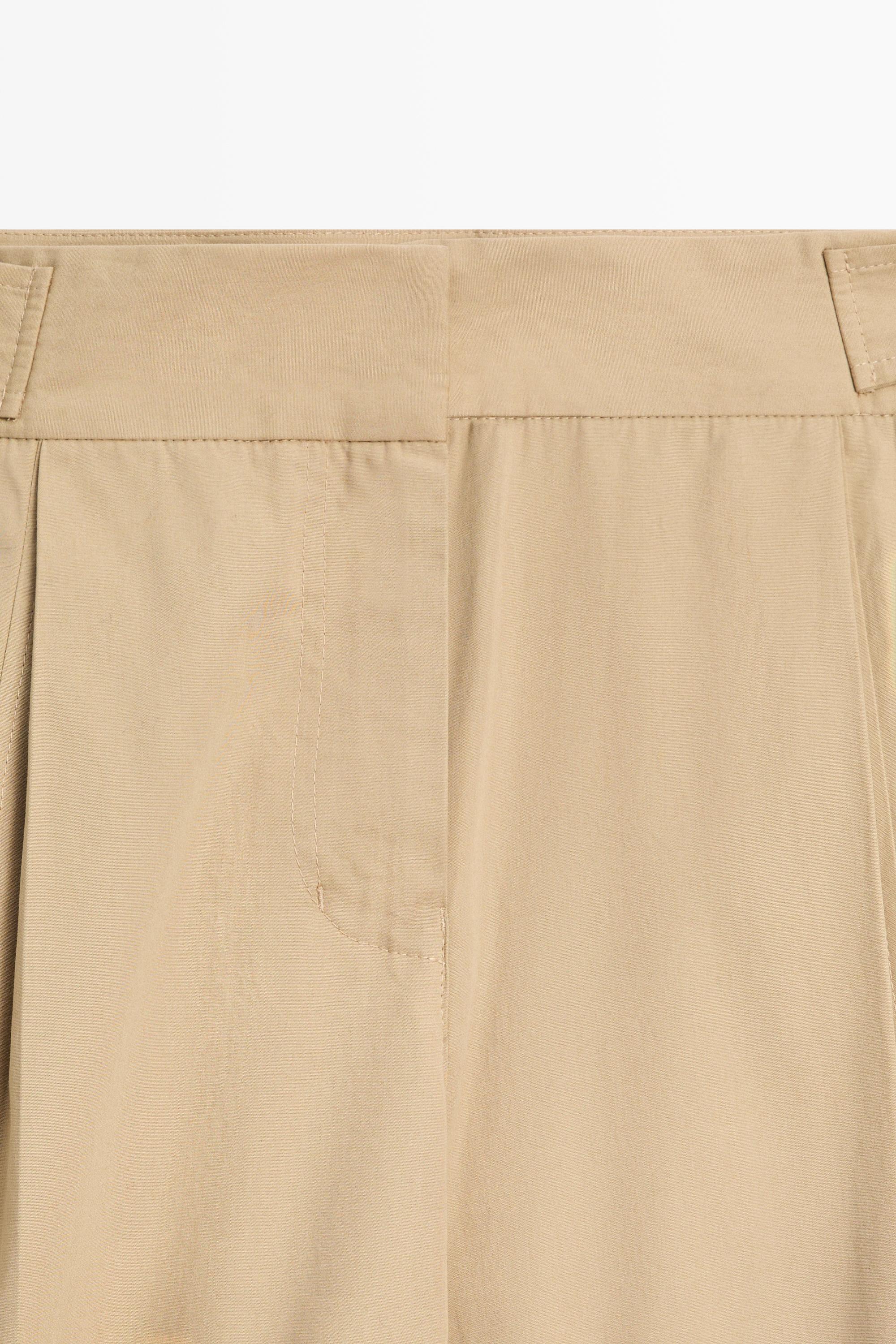Pantalon barrel à détail bas 100 % coton