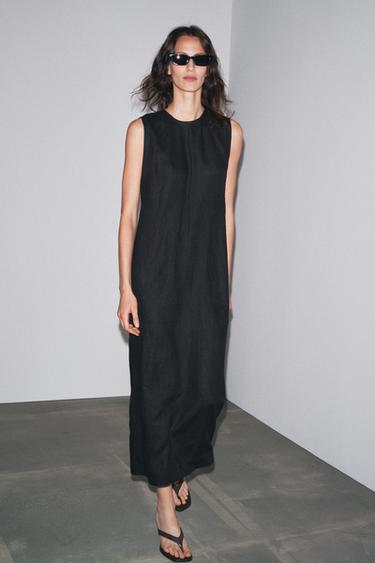ΜΙΝΤΙ ΦΟΡΕΜΑ ΑΠΟ 100% ΛΙΝΟ ZW COLLECTION - Μαύρο του Zara
