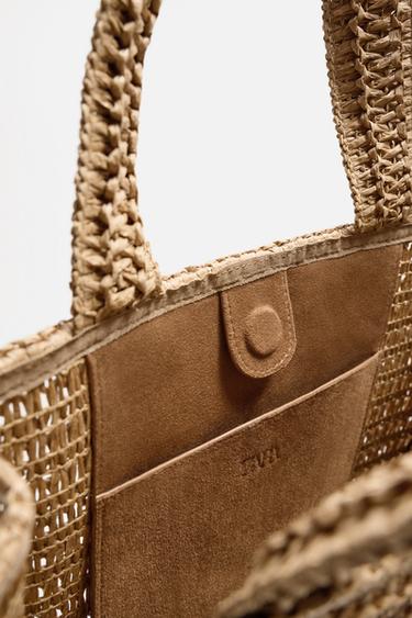 BRAIDED SHOPPER BAG - Light beige by Zara - Image 6