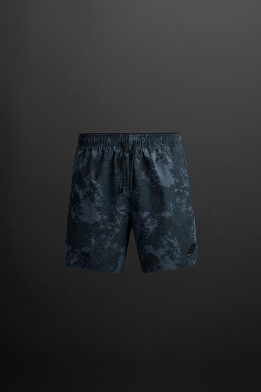 PRINTED TRAINING SHORTS - Blue by Zara - Image 6