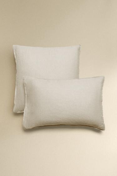 Zara WASHED LINEN PILLOWCASE (140 GXM²) - Sea green - Image 0