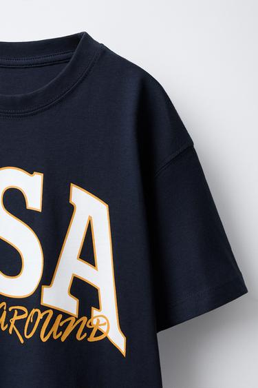VARSITY T-SHIRT - Navy blue by Zara - Image 3