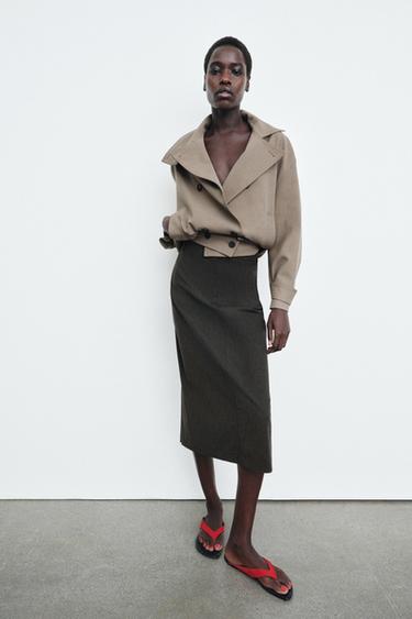 КОЖАНЫЕ САНДАЛИИ НА ПЛОСКОЙ ПОДОШВЕ — Красный от Zara