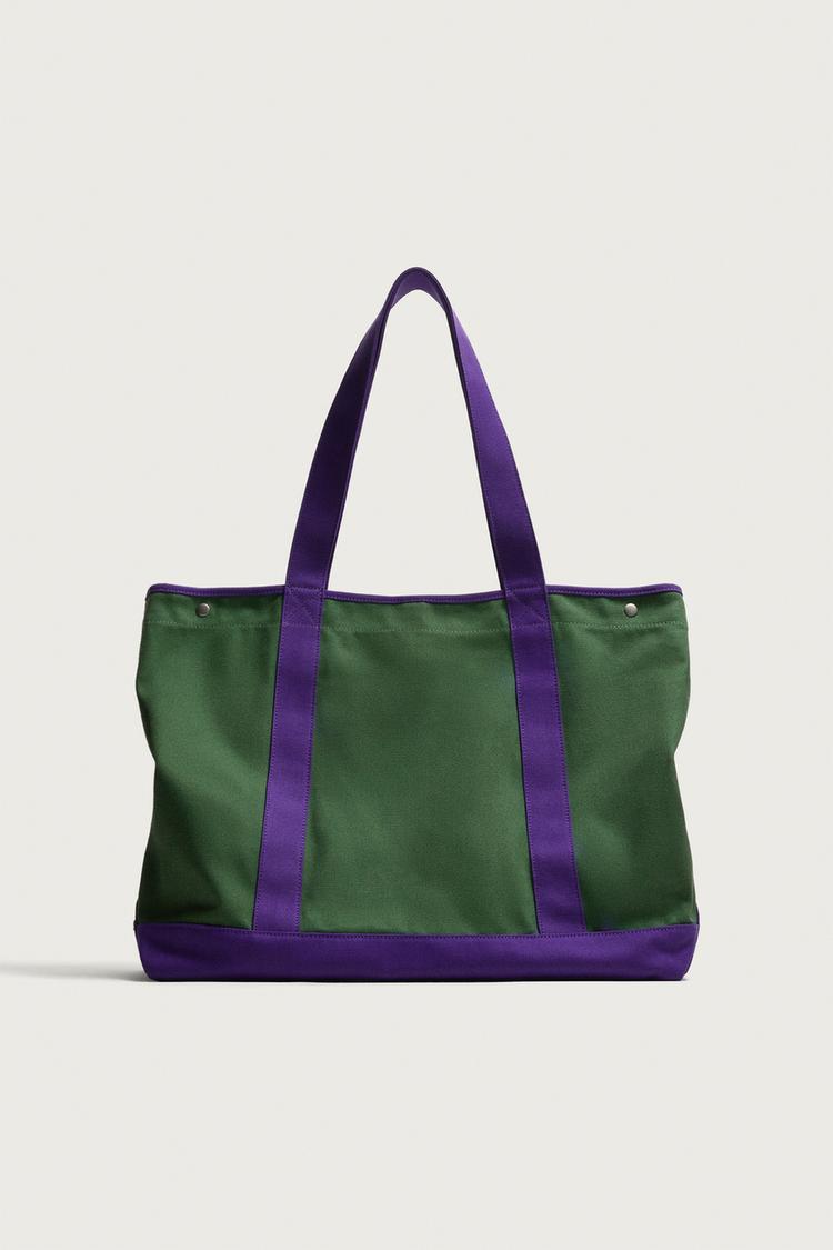 Bolso shopper tejido