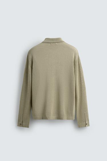REGULAR FIT KNIT SHIRT - Light green by Zara - Image 8