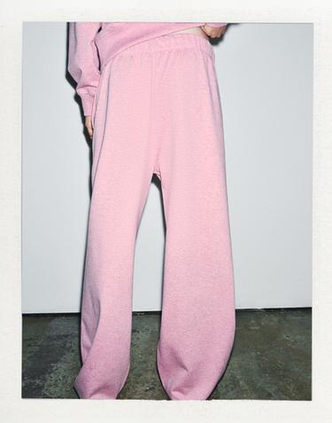 بنطلون قطيفة ZA - وردي فيجوريه الخاص بـ Zara