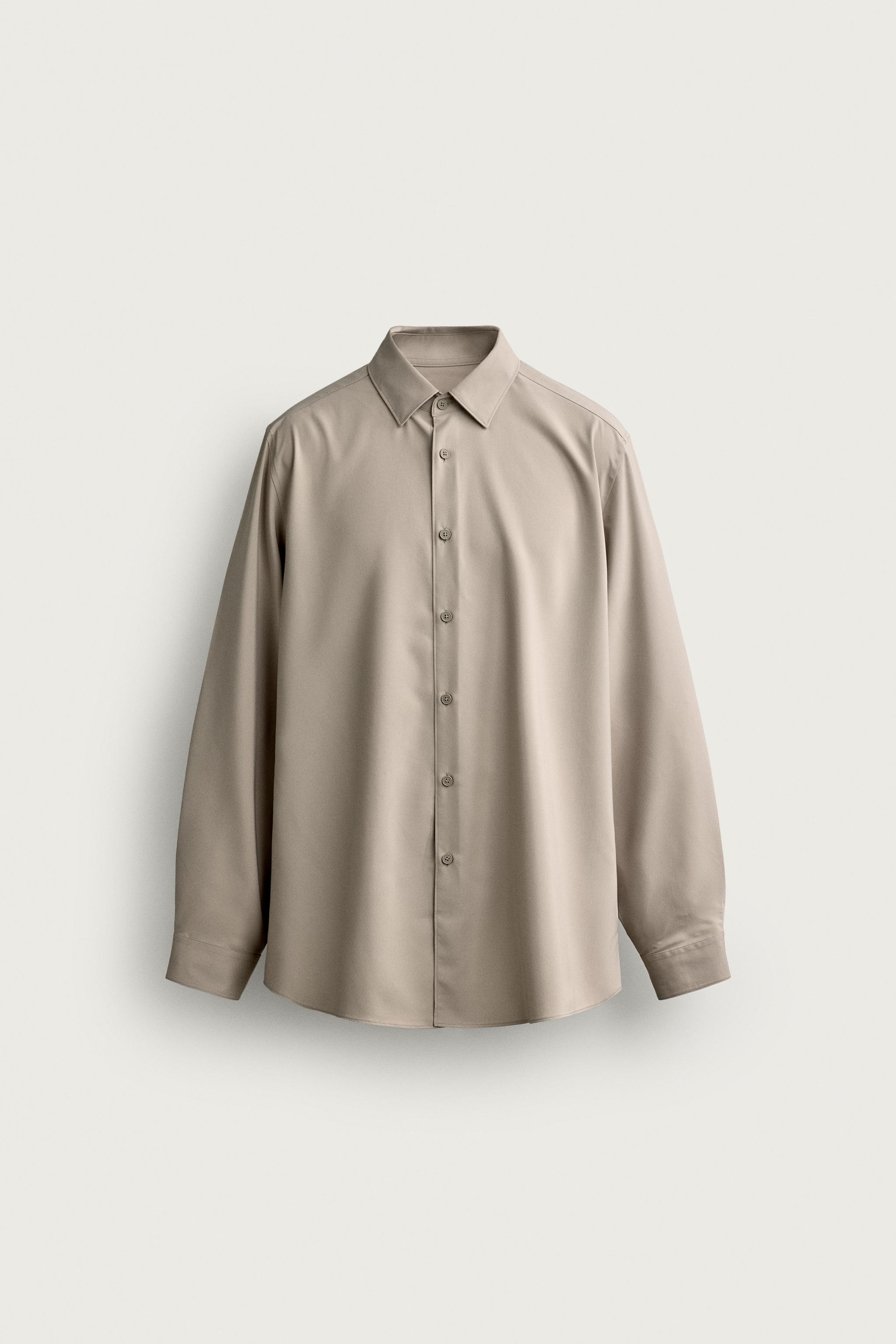 SLIM FIT SHIRT — Sand