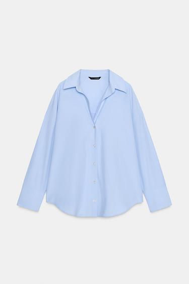 POPLIN SHIRT - Light blue by Zara