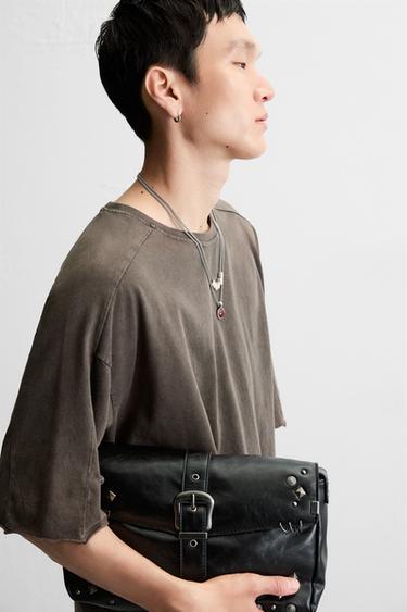 WASHED RELAXED FIT T-SHIRT - Brown by Zara - Image 4