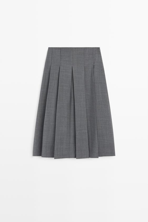 Zara Pleated wool-blend midi skirt - 205 - Image 0