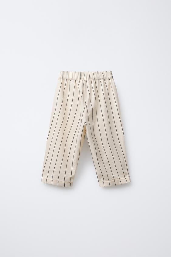 GESTREEPTE BAGGY BROEK