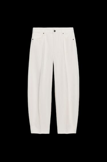 JEANS ZW COLLECTION BARREL MIT HOHEM BUND - Weiß von Zara - Bild 0