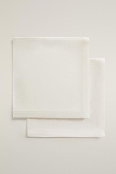 SET TOVAGLIOLI LINO TINTA UNITA - Bianco di Zara
