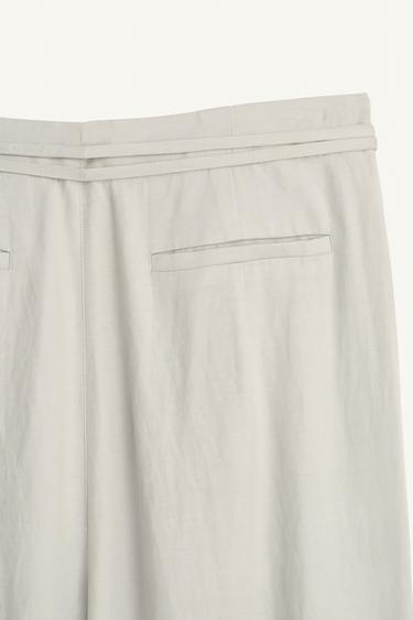 LIMITED EDITION LACE COMBI TROUSERS - Sea green by Zara - Image 8