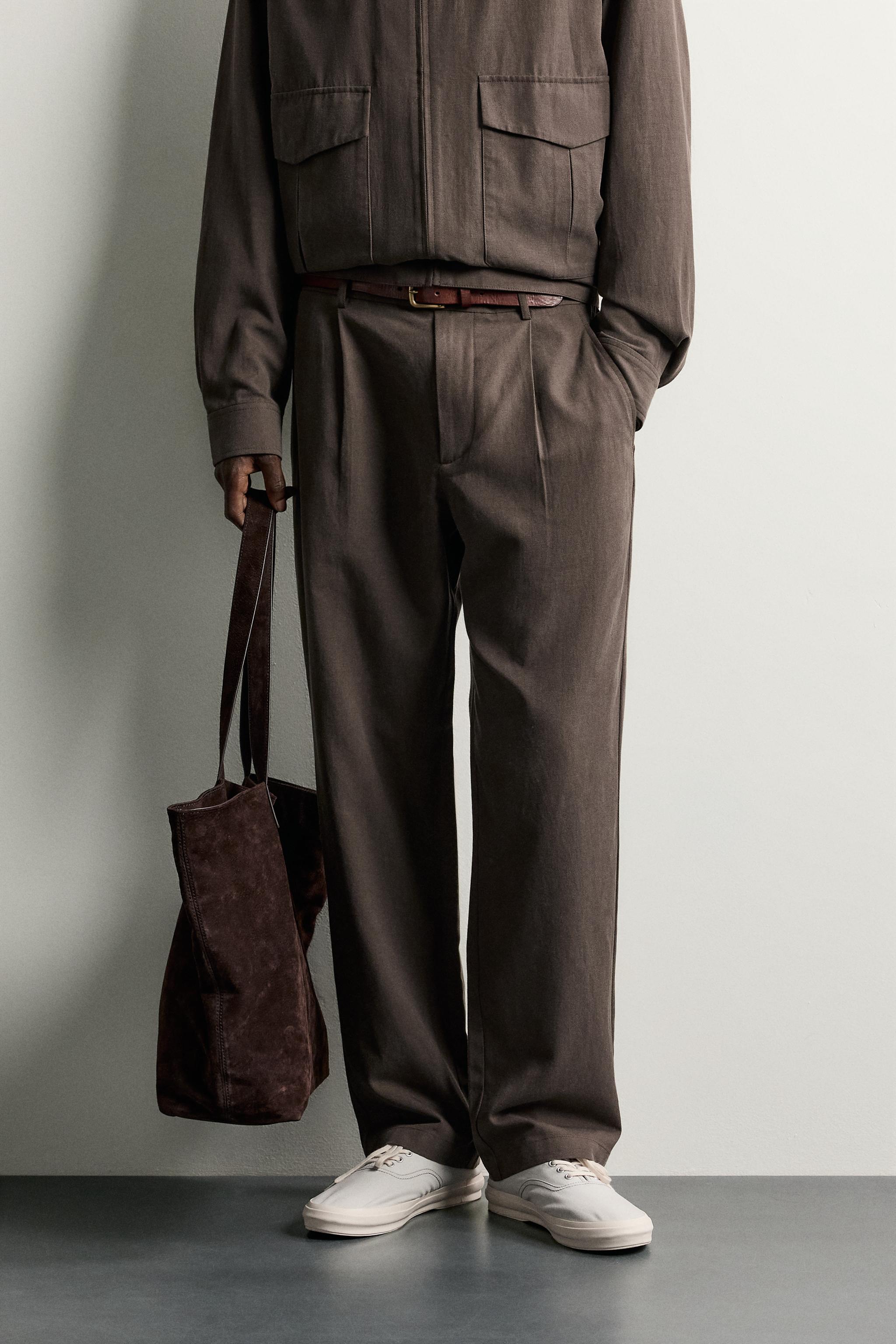 Zara RELAXED FIT PİLİLİ PANTOLON görsel 2
