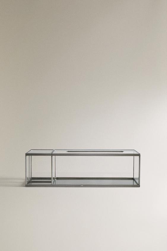 MULTIFUNCTIONAL GLASS AND METAL TISSUE BOX