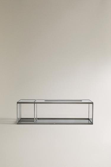 MULTIFUNCTIONAL GLASS AND METAL TISSUE BOX - 990 by Zara