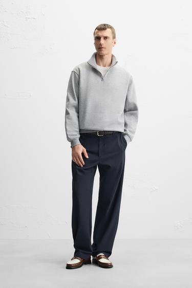 SUDADERA BÁSICA CUELLO CREMALLERA - Gris vigoré de Zara - Imagen 0