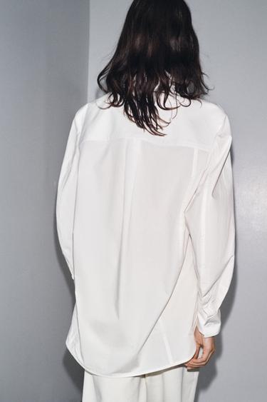 ZW COLLECTION POPLIN SHIRT - White by Zara - Image 2