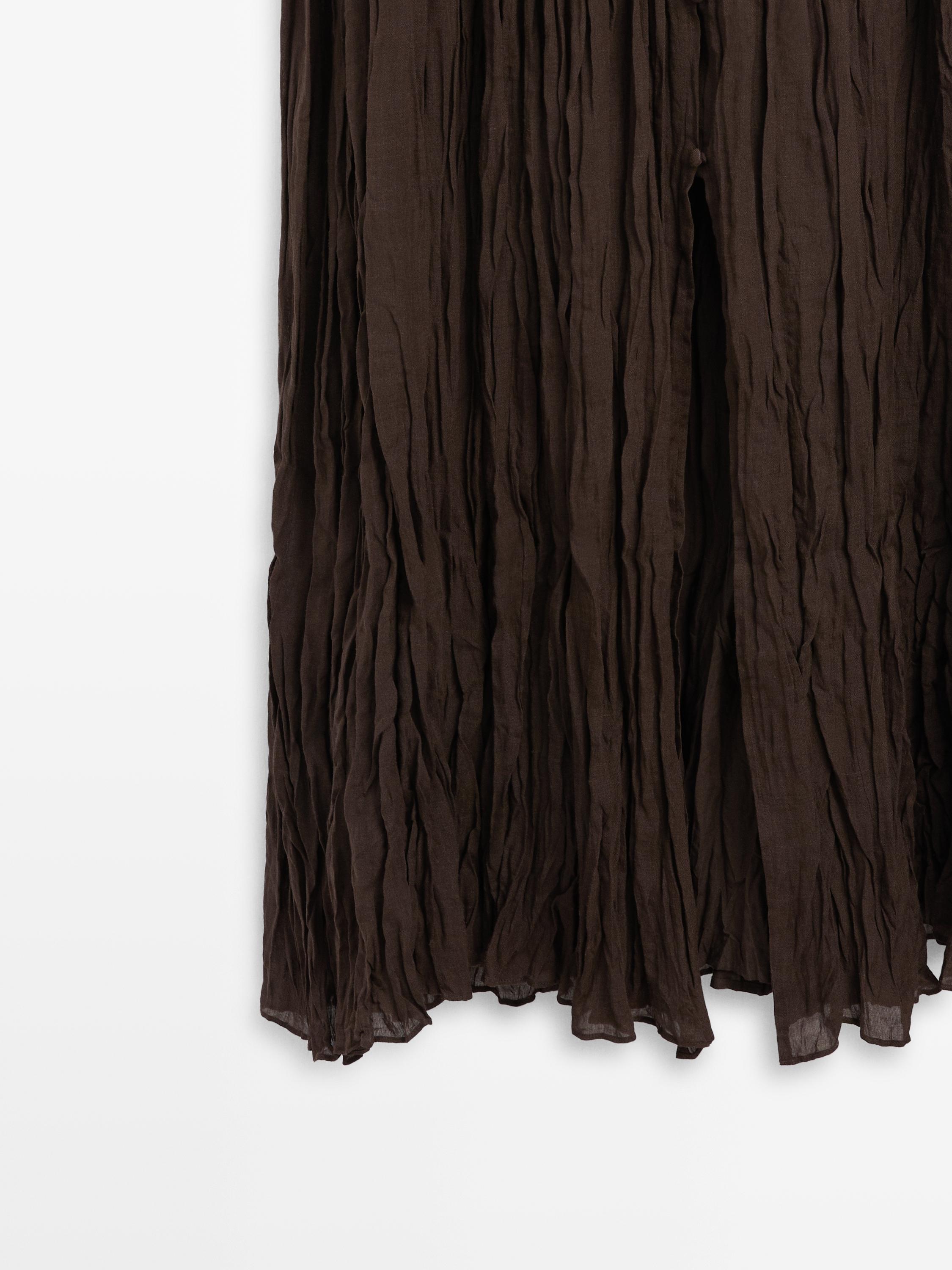 Flowing midi dress with button details