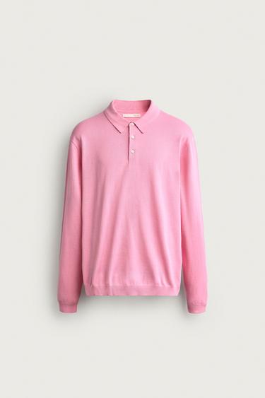 POLO PUNTO RELAXED FIT - Rosa vigoré de Zara