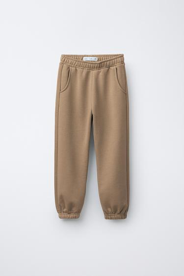 BASIC FLEECE JOGGING TROUSERS - Light camel by Zara