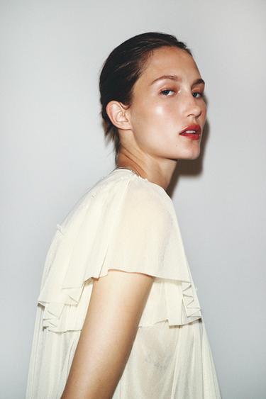 EMBROIDERED FLUID TOP - Vanilla by Zara - Image 2