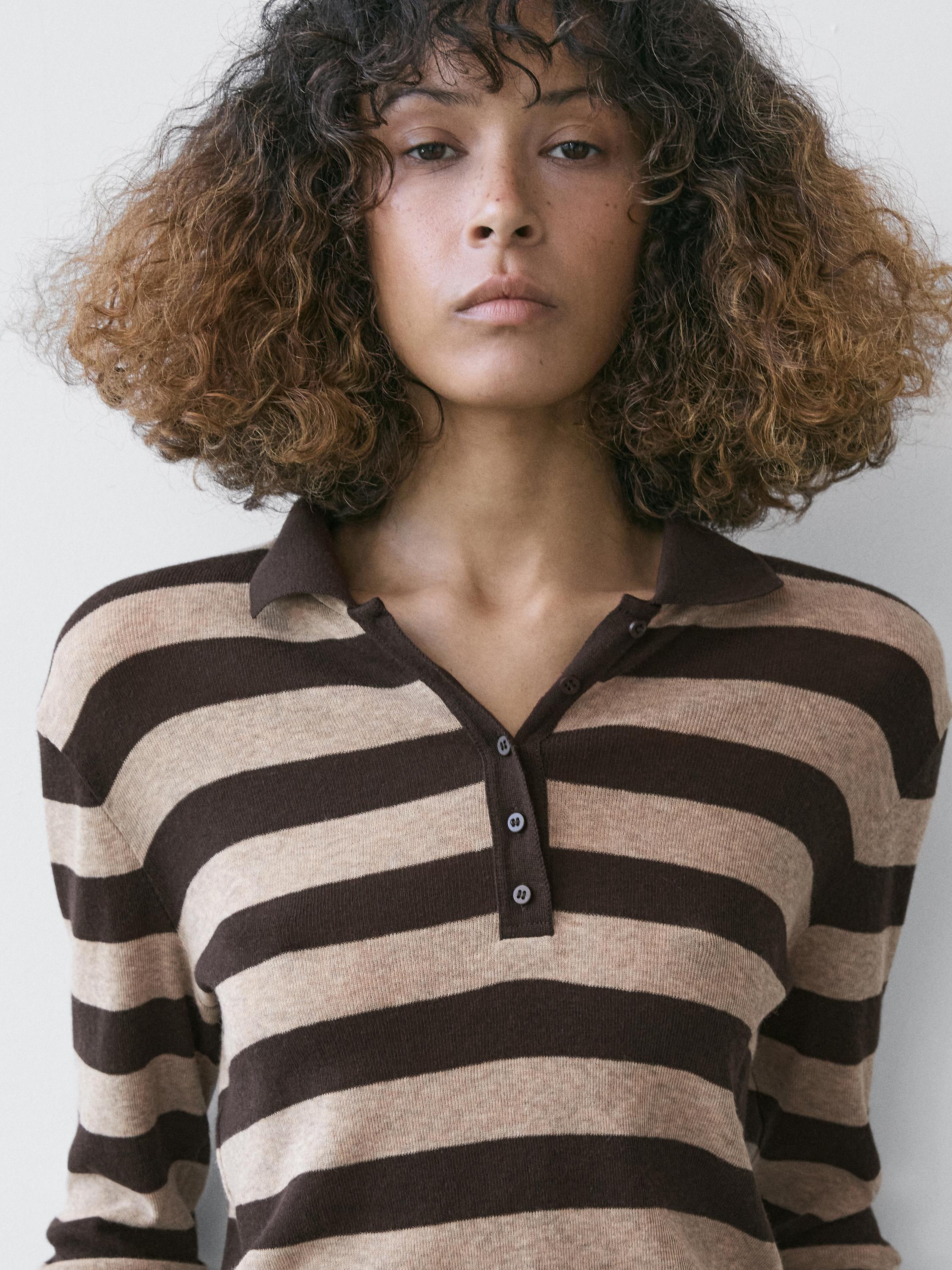Polo en maille de coton mélangé