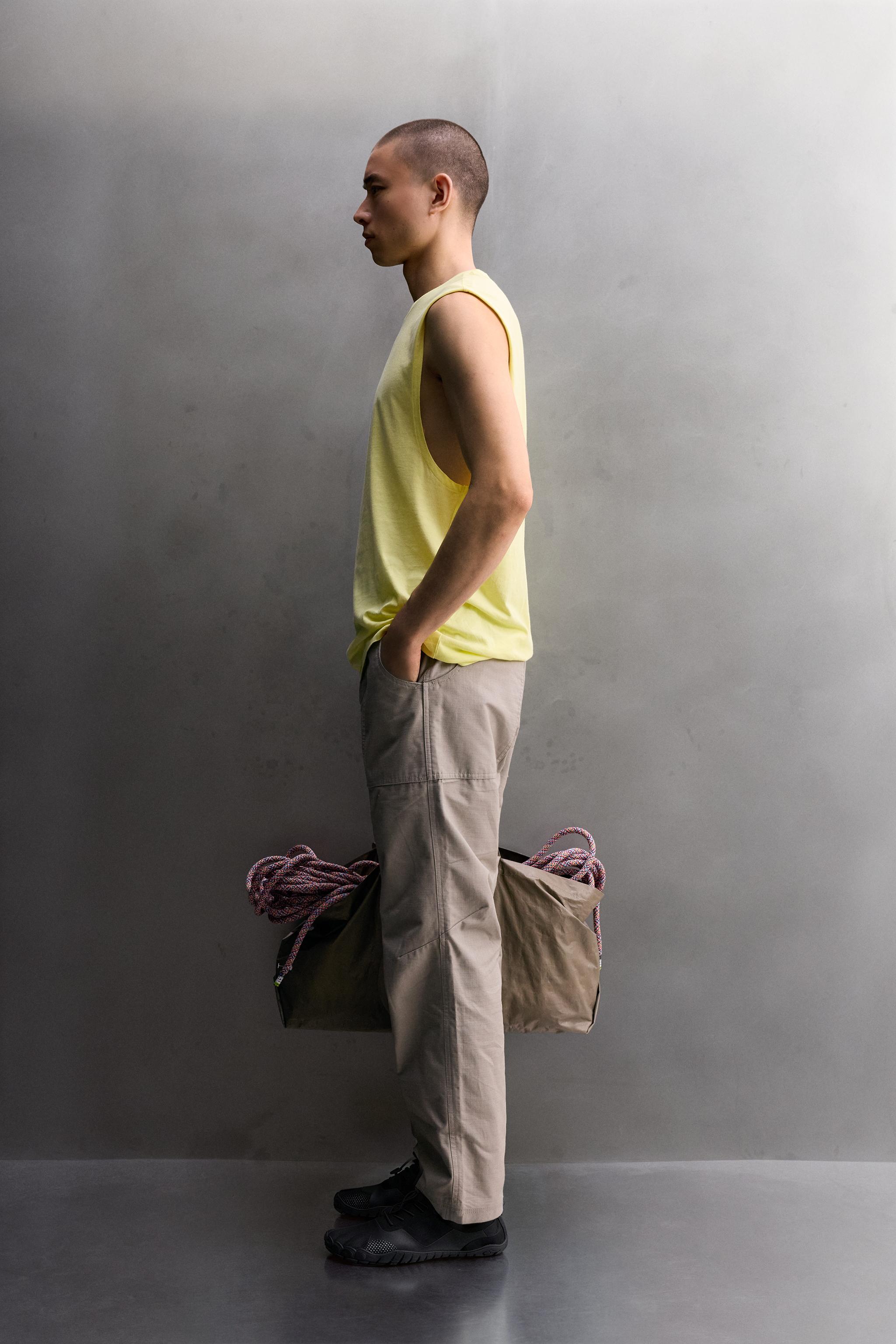 Zara RELAXED FIT BASKILI T-SHIRT görsel 4