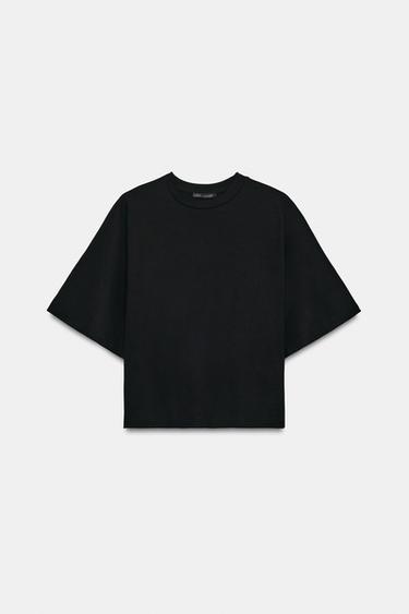 CAMISETA MANGA CORTA - Negro de Zara