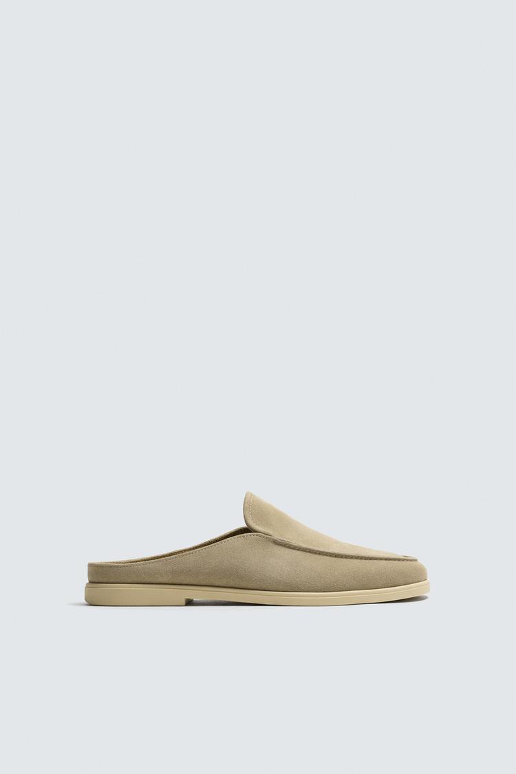 ZARA LEATHER MULE LOAFERS