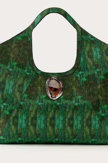 MAXI SHOPPER IMPRIMÉ MARISA BERENSON X ZARA - Vert de Zara - Image 2