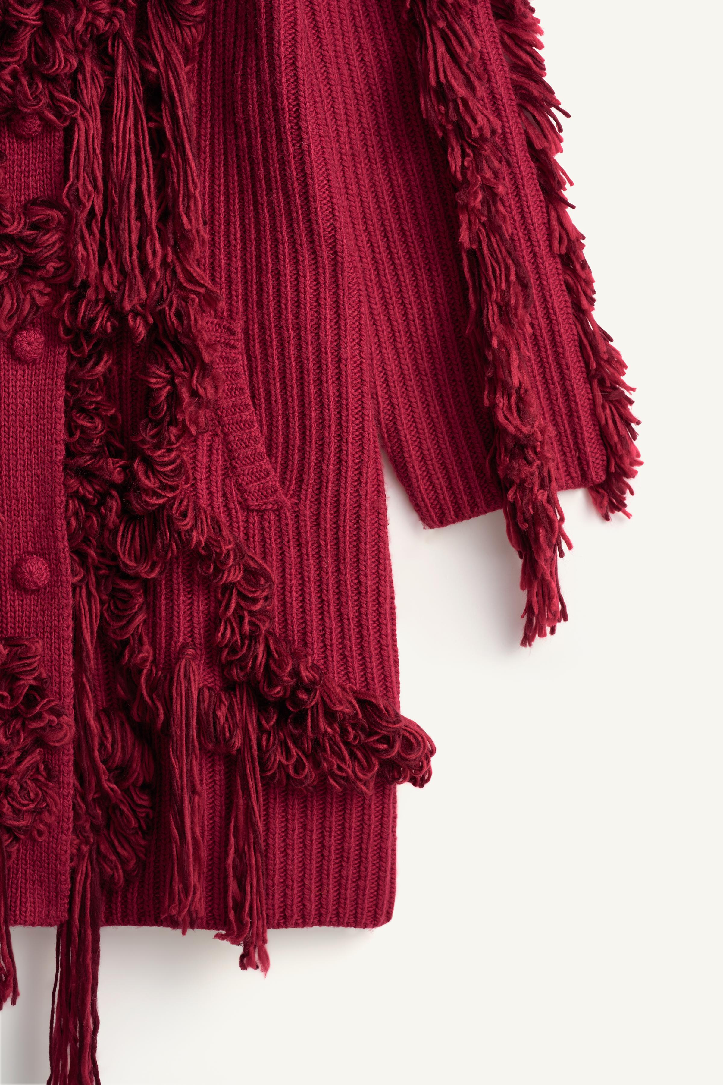 LIMITED EDITION FRINGED KNIT COAT