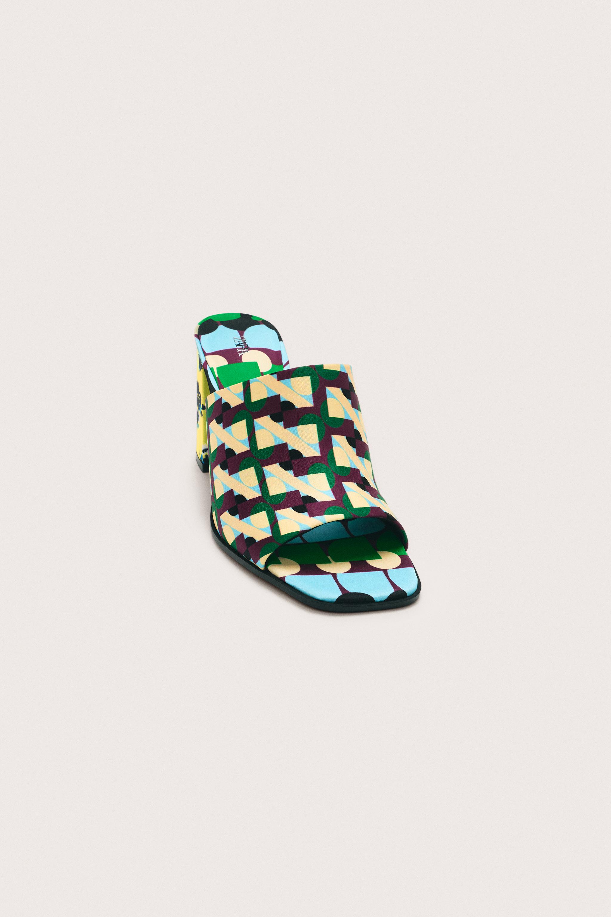 LIMITED EDITION PRINTED MULE HEELS