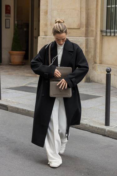 SOFT OVERSIZE COAT - Black by Zara - Image 3