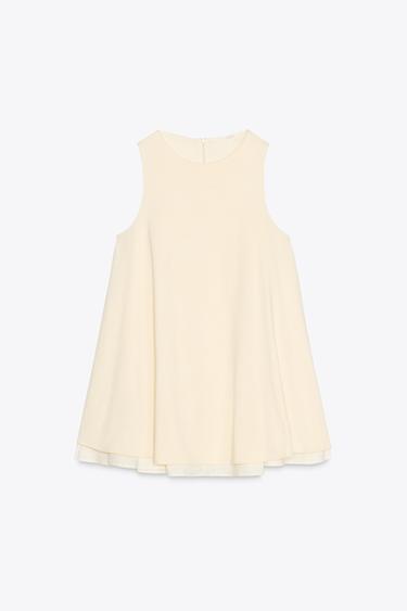 VOLUMINOUS SHORT DRESS - Butter by Zara