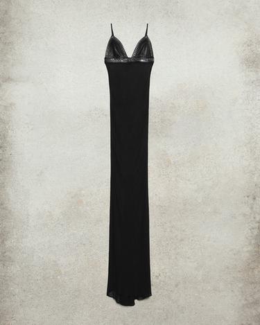 レザー コントラストワンピース LUDOVIC DE SAINT SERNIN x ZARAブラックZaraのレザー コントラストワンピース LUDOVIC DE SAINT SERNIN x ZARA - ブラック 